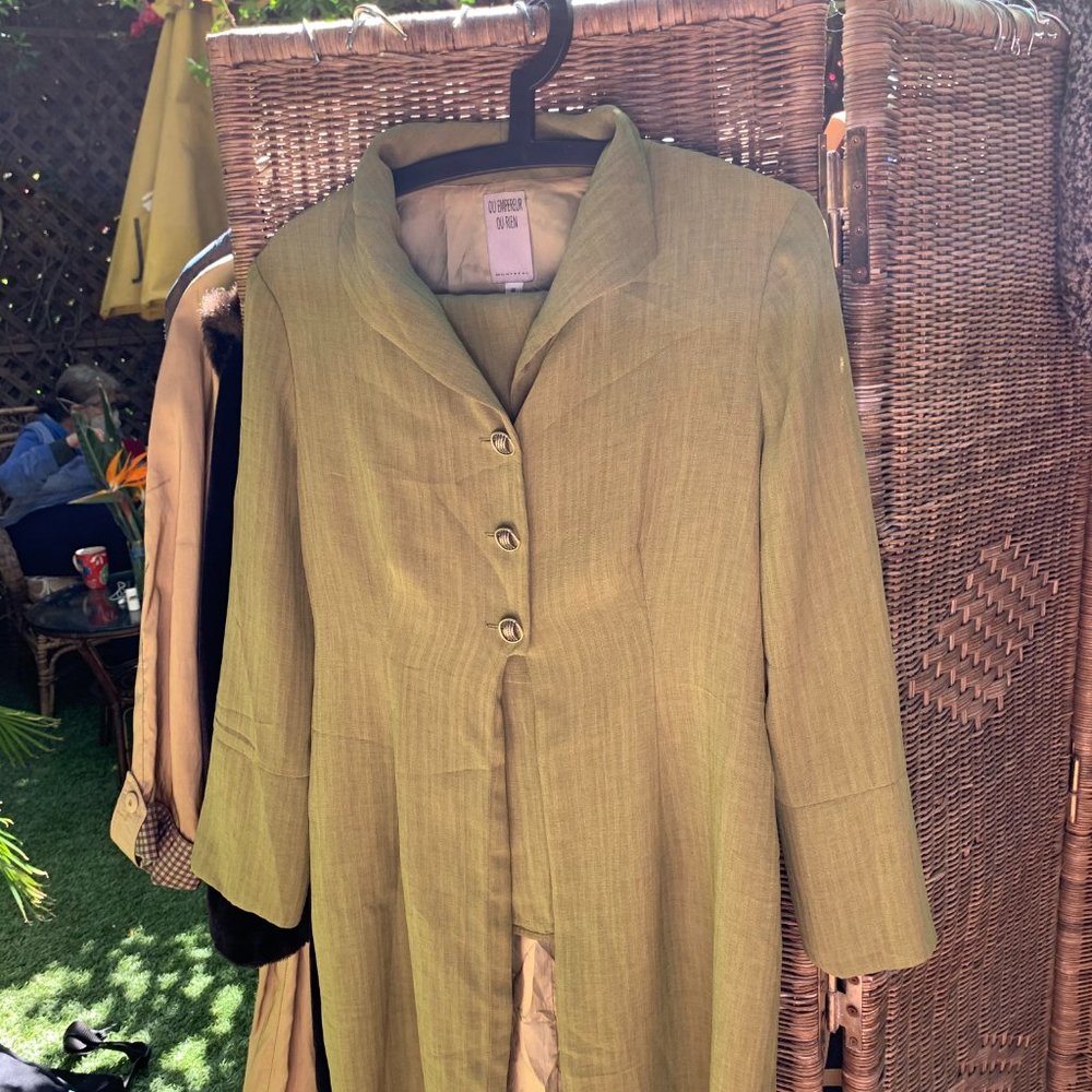 Ou Emperor Ou Rien Green Skirt Suit